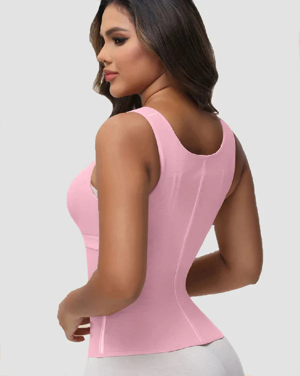 Sculpza® Latex Waist Shaping Vest with Reinforced Structure and Built-in Bra