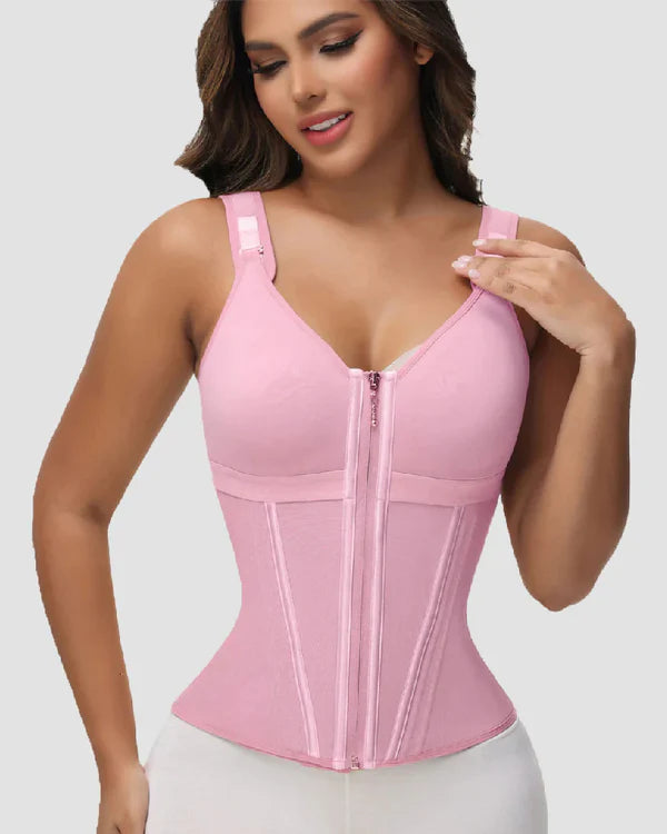 Sculpza® Latex Waist Shaping Vest with Reinforced Structure and Built-in Bra