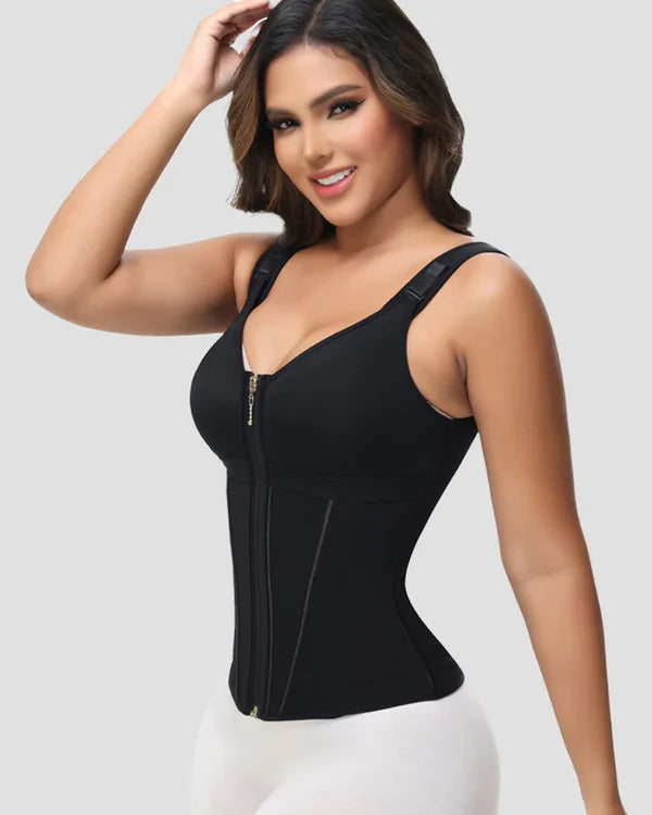 Sculpza® Latex Waist Shaping Vest with Reinforced Structure and Built-in Bra