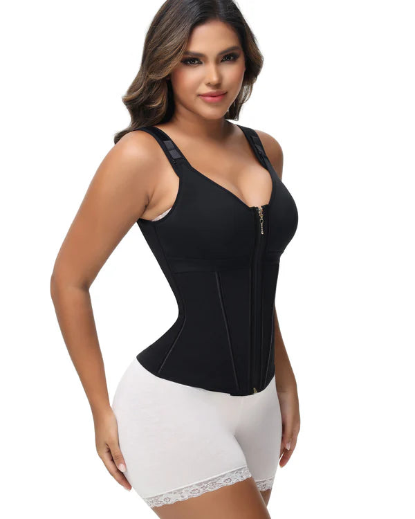 Sculpza® Latex Waist Shaping Vest with Reinforced Structure and Built-in Bra