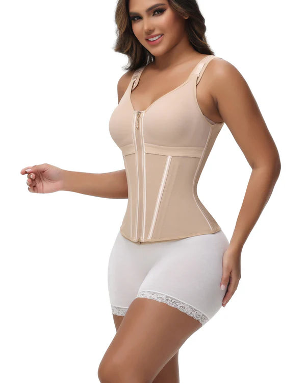 Sculpza® Latex Waist Shaping Vest with Reinforced Structure and Built-in Bra