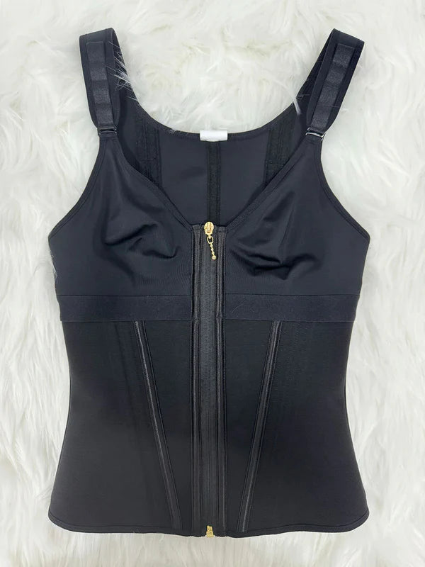Sculpza® Latex Waist Shaping Vest with Reinforced Structure and Built-in Bra