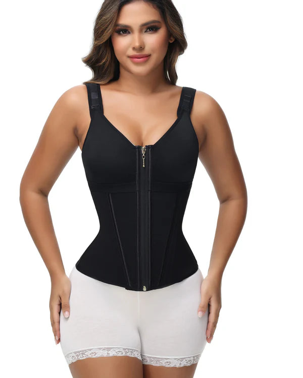 Sculpza® Latex Waist Shaping Vest with Reinforced Structure and Built-in Bra