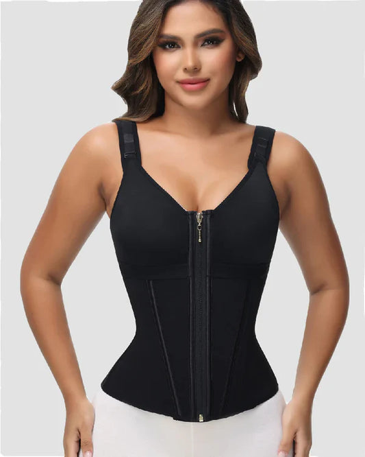 Sculpza® Latex Waist Shaping Vest with Reinforced Structure and Built-in Bra